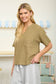 green short sleeve pocket top