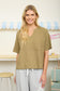 olive green short sleeve ribbed top