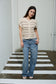 short sleeve knit button top