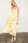 yellow floral long dress