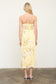 yellow floral long dress