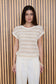 blu pepper natural knit short sleeve top