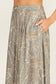 Olive and Brown Leaf Print Wide Leg Pocket Pants