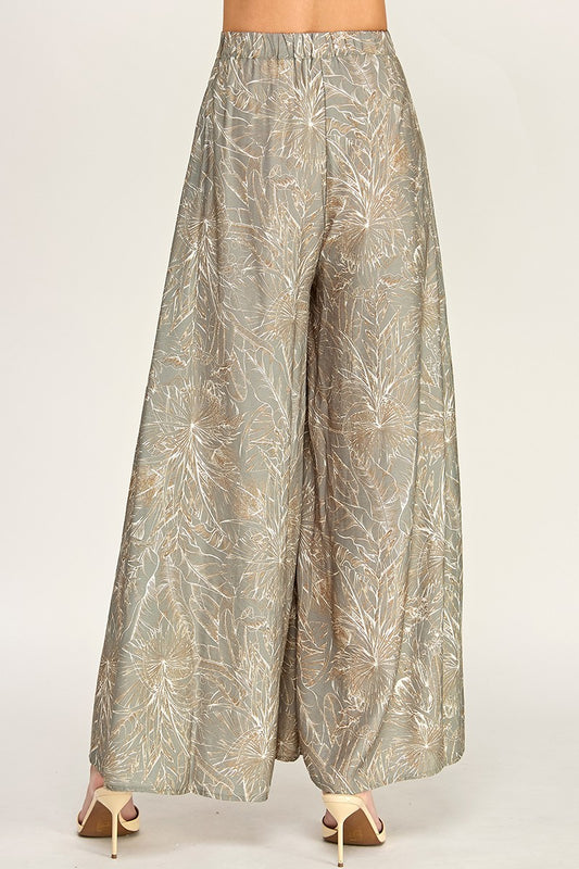 olive wide leg pants