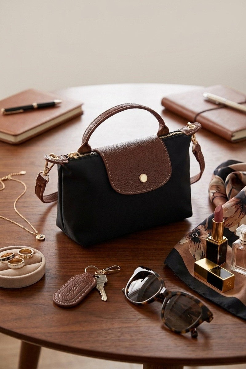 black mini purse
