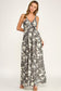 grey tie front flowy jumpsuit