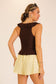 chocolate brown fall top sleeveless