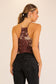 leopard print v neck tank top