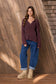 blu pepper plum long sleeve crochet top