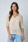 blu pepper beige short sleeve crochet top