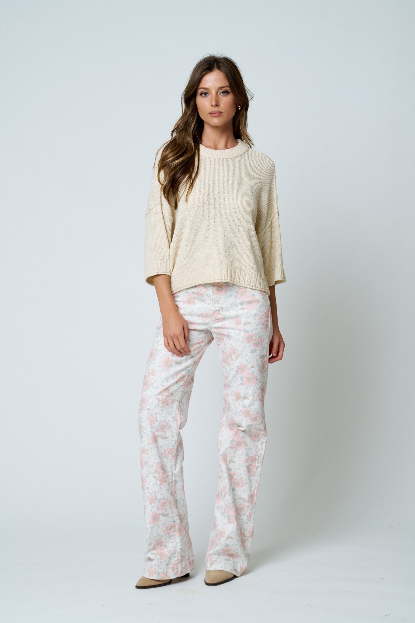 cream lightweight knit sweater
