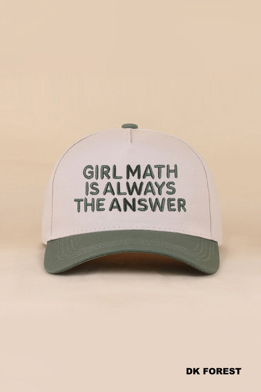 Girl Math Hat