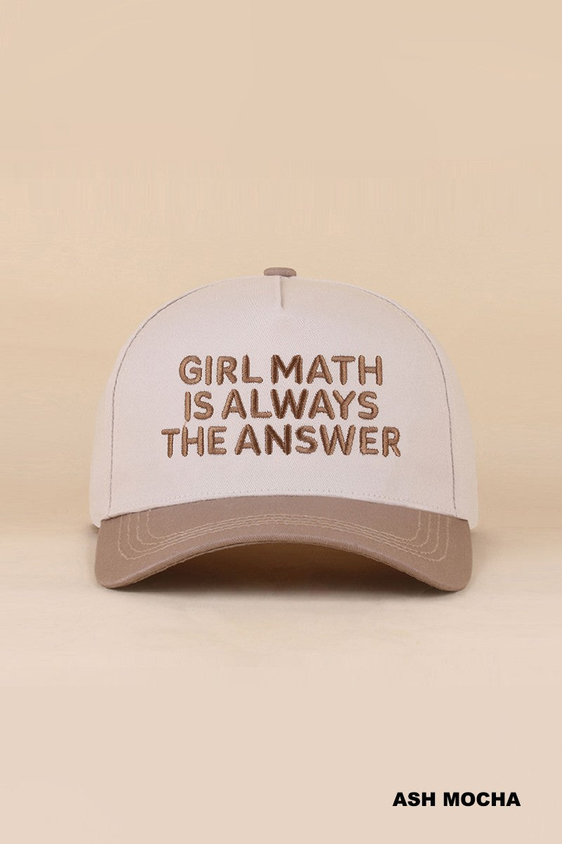 brown girl math is the answer hat