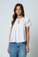 blu pepper ivory puff sleeve top