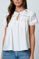white lace short sleeve blouse