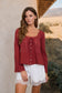 blu pepper brick long sleeve lightweight top