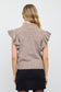 blu pepper short ruffle sleeve top