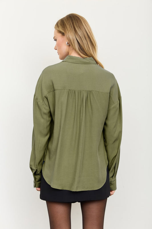 Olive Long Sleeve Button Down Shirt