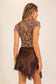 Brown leopard print top