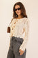ivory long sleeve crochet top