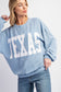 blue ribbed texas sweatshirt