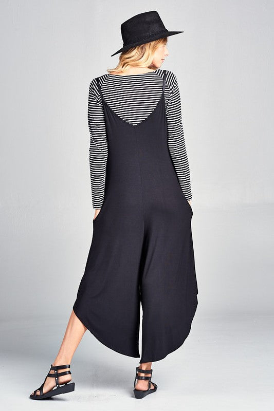 sleeveless wide leg jumpsuit
