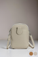 vegan leather grey zipper crossbody bag