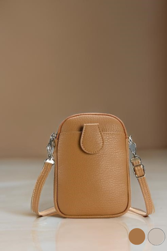 vegan leather brown crossbody bag