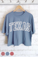 Short Sleeve Texas Puff Graphic Long Crop Tee