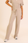 timing taupe elastic waist lounge pants set