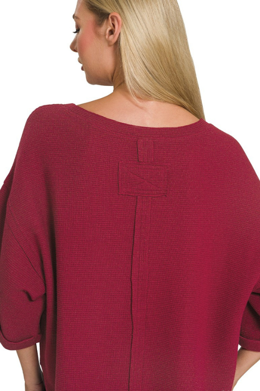 waffle knit top