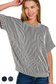 Short Sleeve Ribbed Loose Fit Top