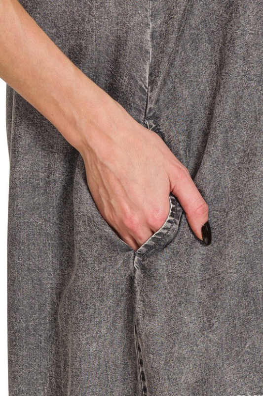 wide leg pocket jumpsuit
