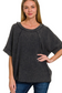 zenana black gauze top