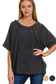 zenana black gauze short sleeve flowy top