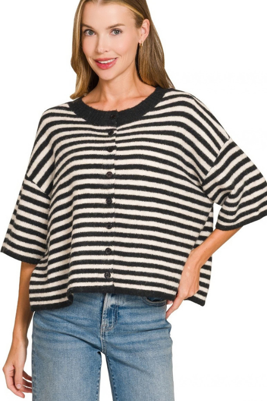 black striped sweater