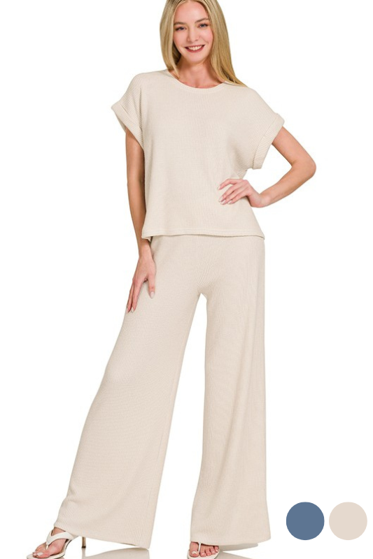 Knit Short Sleeve Top (Part of Set)