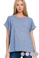 Soft Short Cuff Sleeve Top