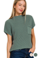 short sleeve knit cropped pocket top