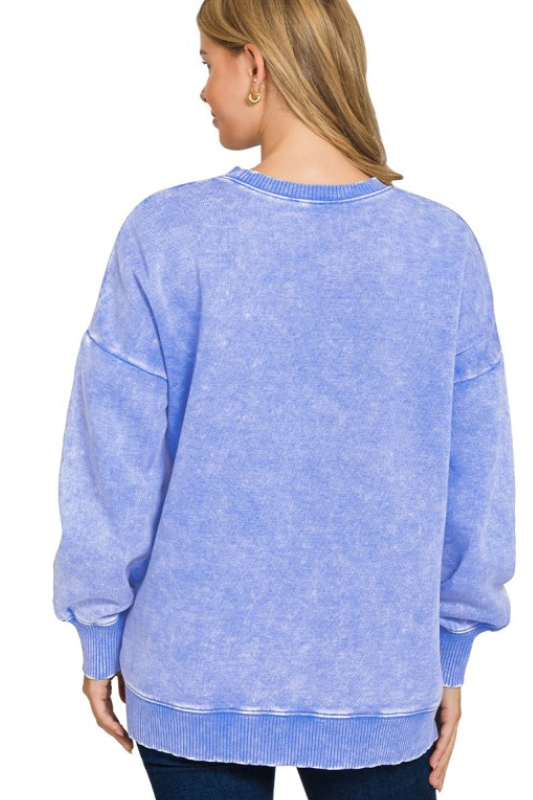 zenana light blue comfy sweatshirt