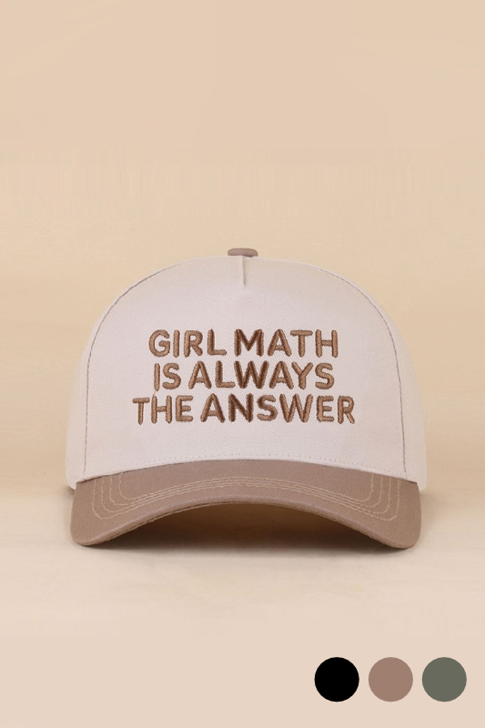 brown girl math baseball cap