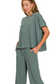 zenana jade green pants and top set