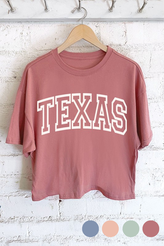 Short Sleeve Texas Puff Graphic Long Crop Tee