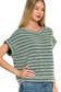 Striped Cuff Sleeve Top