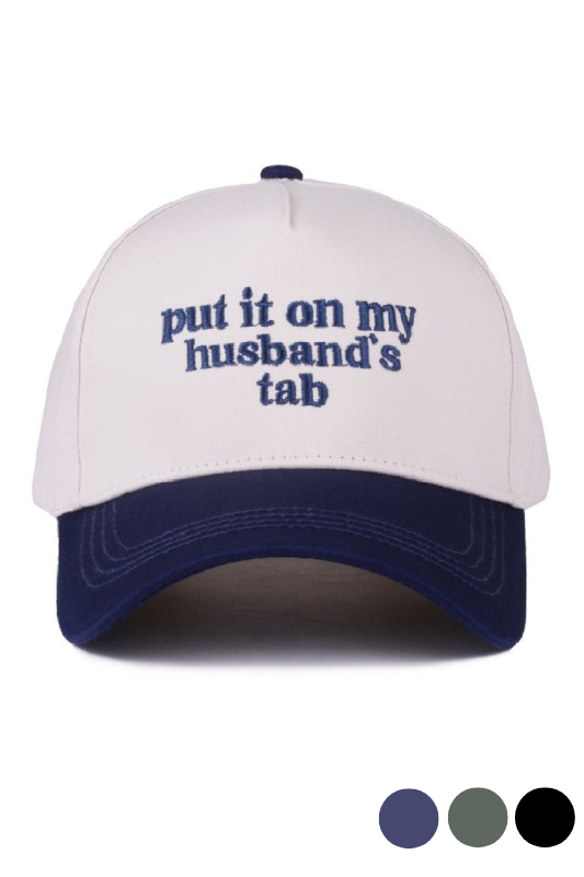 put it on my husbands tab hat