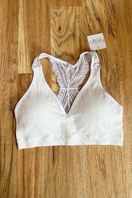 Seamless Front Lace Racerback Bralette