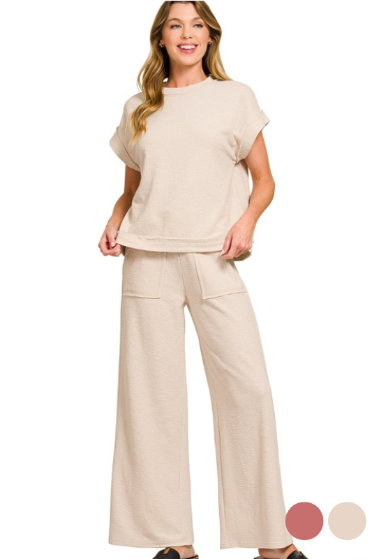 Short Sleeve Flowy Top (Part of Set)