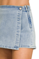 zipper side denim skort