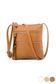 camel zipper crossbody bag