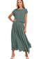jade green skirt top set